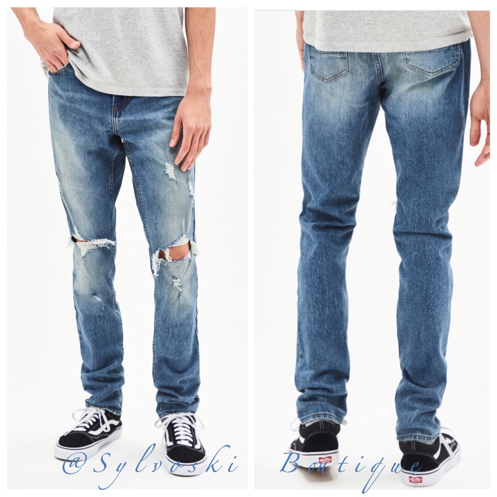 🔥 PacSun Light Ripped Stacked Skinny Jeans NWT - Picture 1 of 6